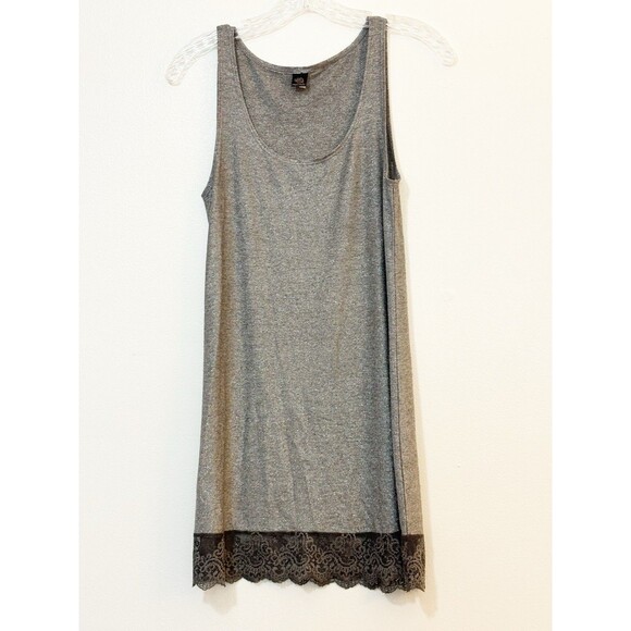 Only Hearts Helena Stuart Charcoal Silver Slip Dress Size Medium - Picture 1 of 5